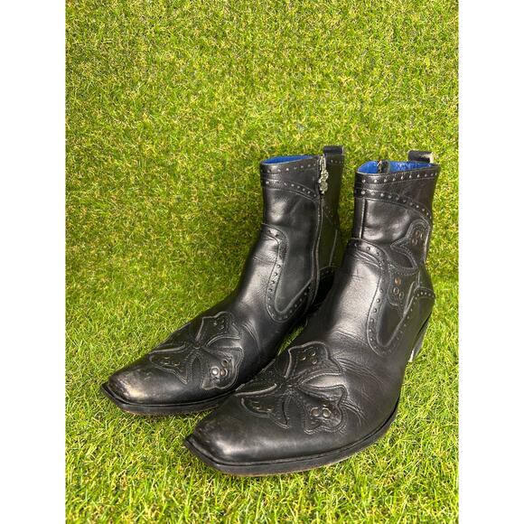 RARE Mark Nason Rock Lives Dragon Biker Distressed Cross 87595 Boots 10 - Picture 2 of 15